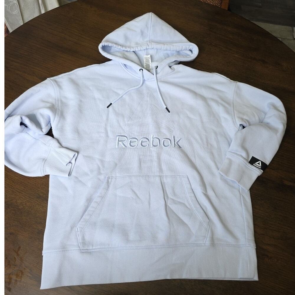 Reebok Womens‎ Pullover Hooded Sweatshirt Size M Blue